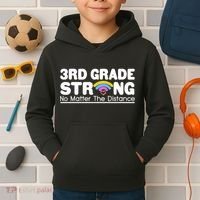 3rd Grade Strong No Matter The Distance Kids Hoodie thumb 2