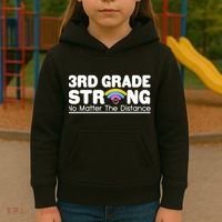 3rd Grade Strong No Matter The Distance Kids Hoodie thumb 3