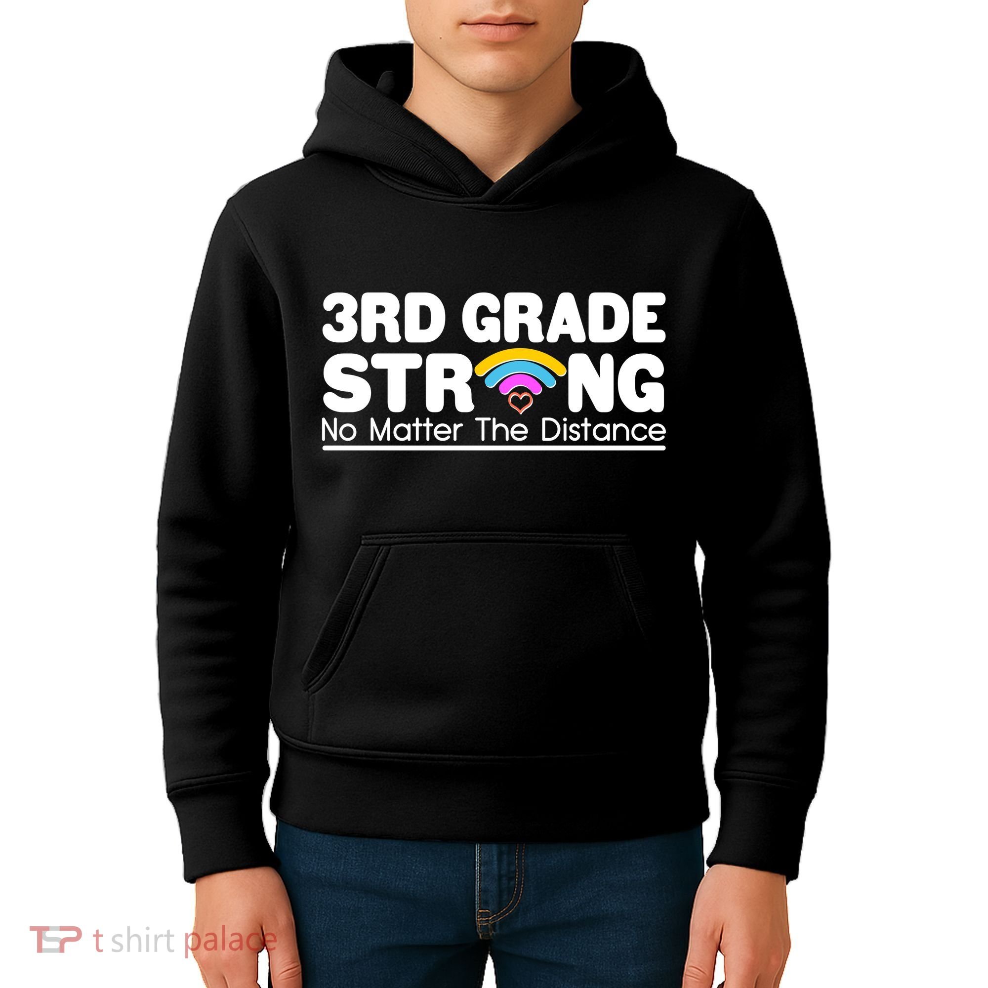 3rd Grade Strong No Matter The Distance Kids Hoodie