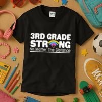 3rd Grade Strong No Matter The Distance Kids T-Shirt thumb 3