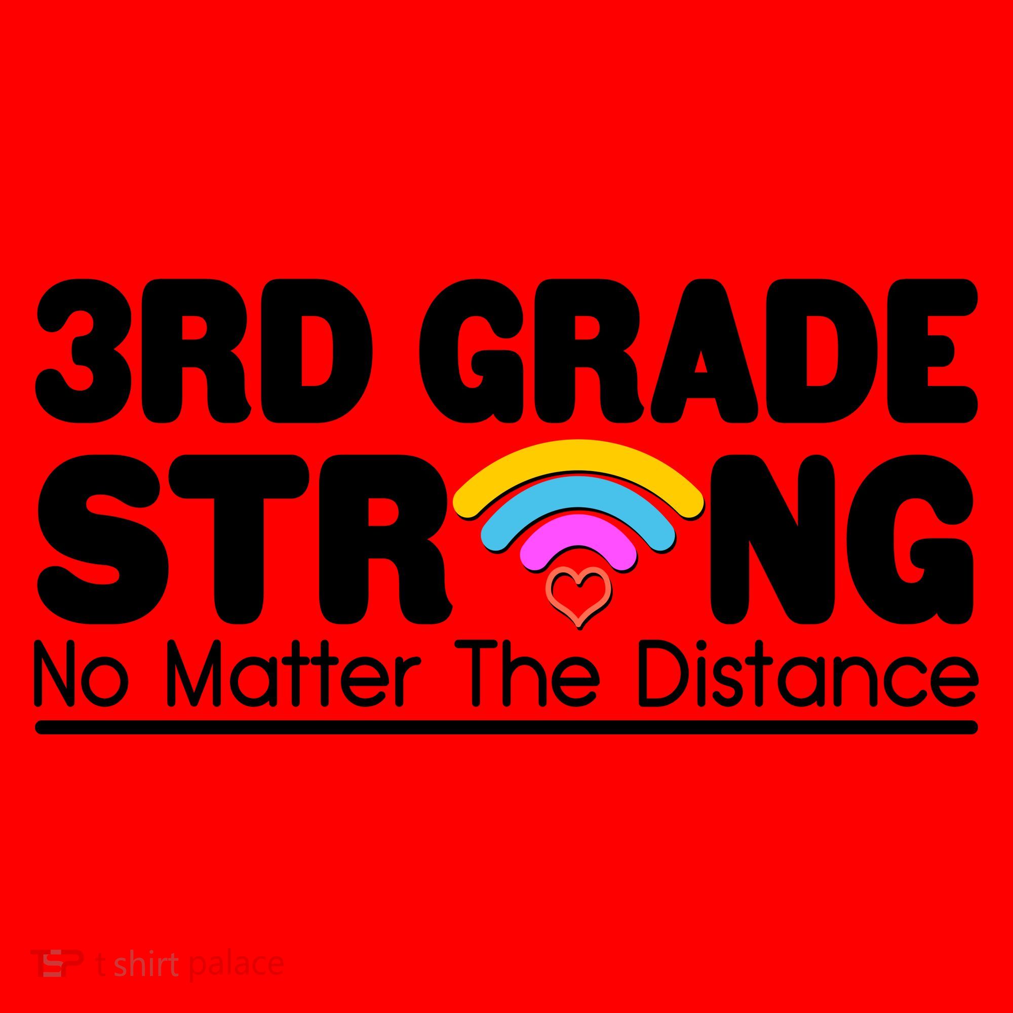 3rd Grade Strong No Matter The Distance Santa Hat