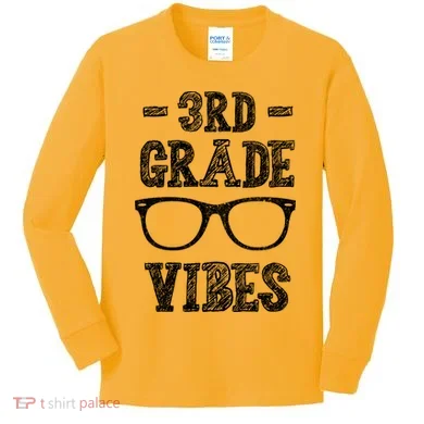 3rd Grade Vibes Kids Long Sleeve Shirt