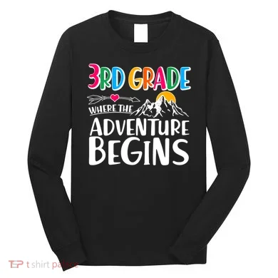 3rd Grade Where The Adventure Begins Long Sleeve Shirt