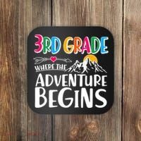3rd Grade Where The Adventure Begins Coaster thumb 0