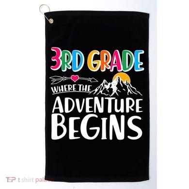 3rd Grade Where The Adventure Begins Golf Towel
