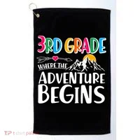 3rd Grade Where The Adventure Begins Golf Towel thumb 0