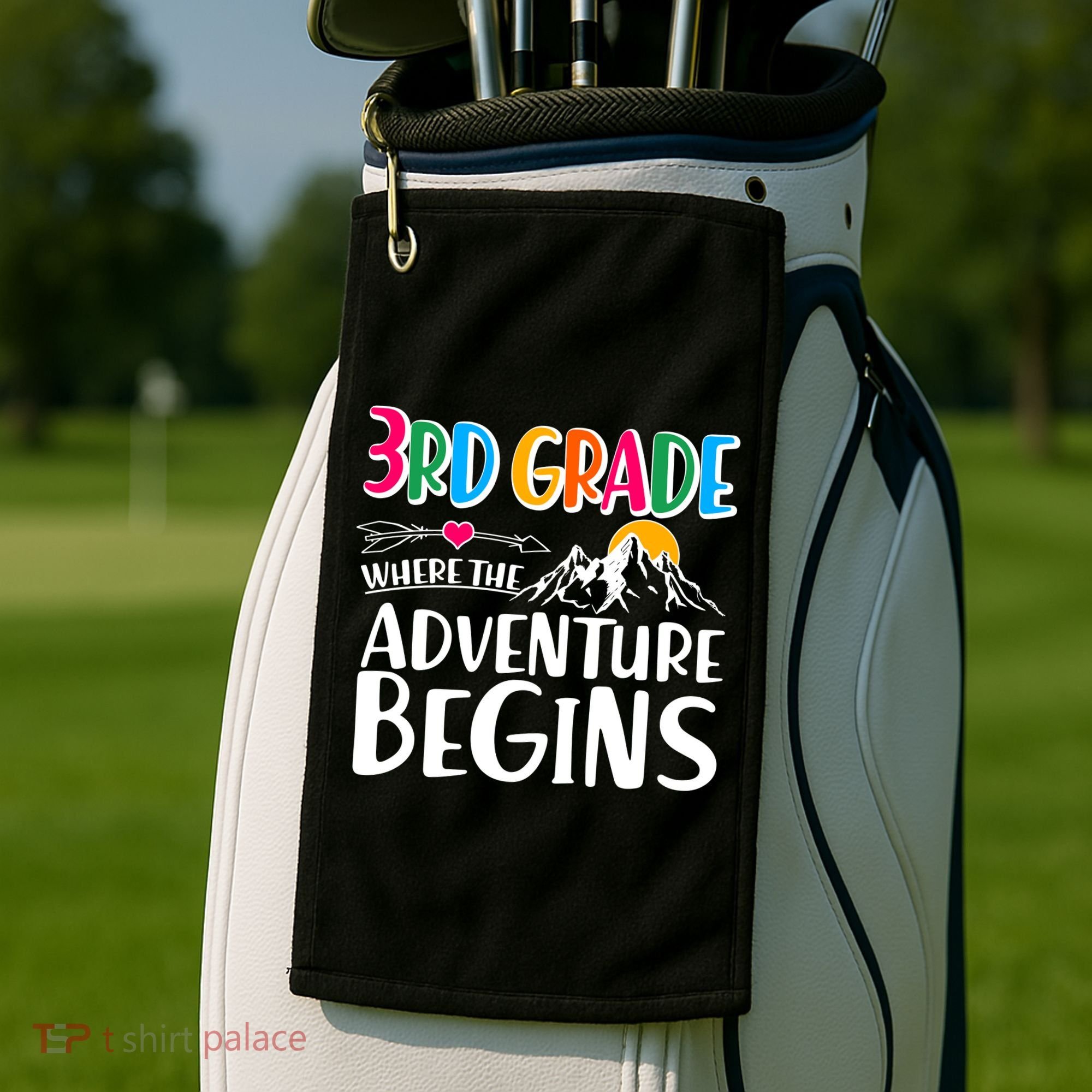 3rd Grade Where The Adventure Begins Golf Towel