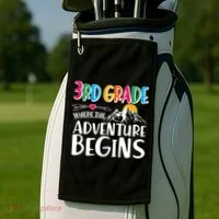 3rd Grade Where The Adventure Begins Golf Towel thumb 2