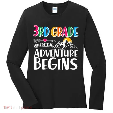 3rd Grade Where The Adventure Begins Women's Long Sleeve Shirt