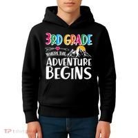 3rd Grade Where The Adventure Begins Kids Hoodie thumb 4