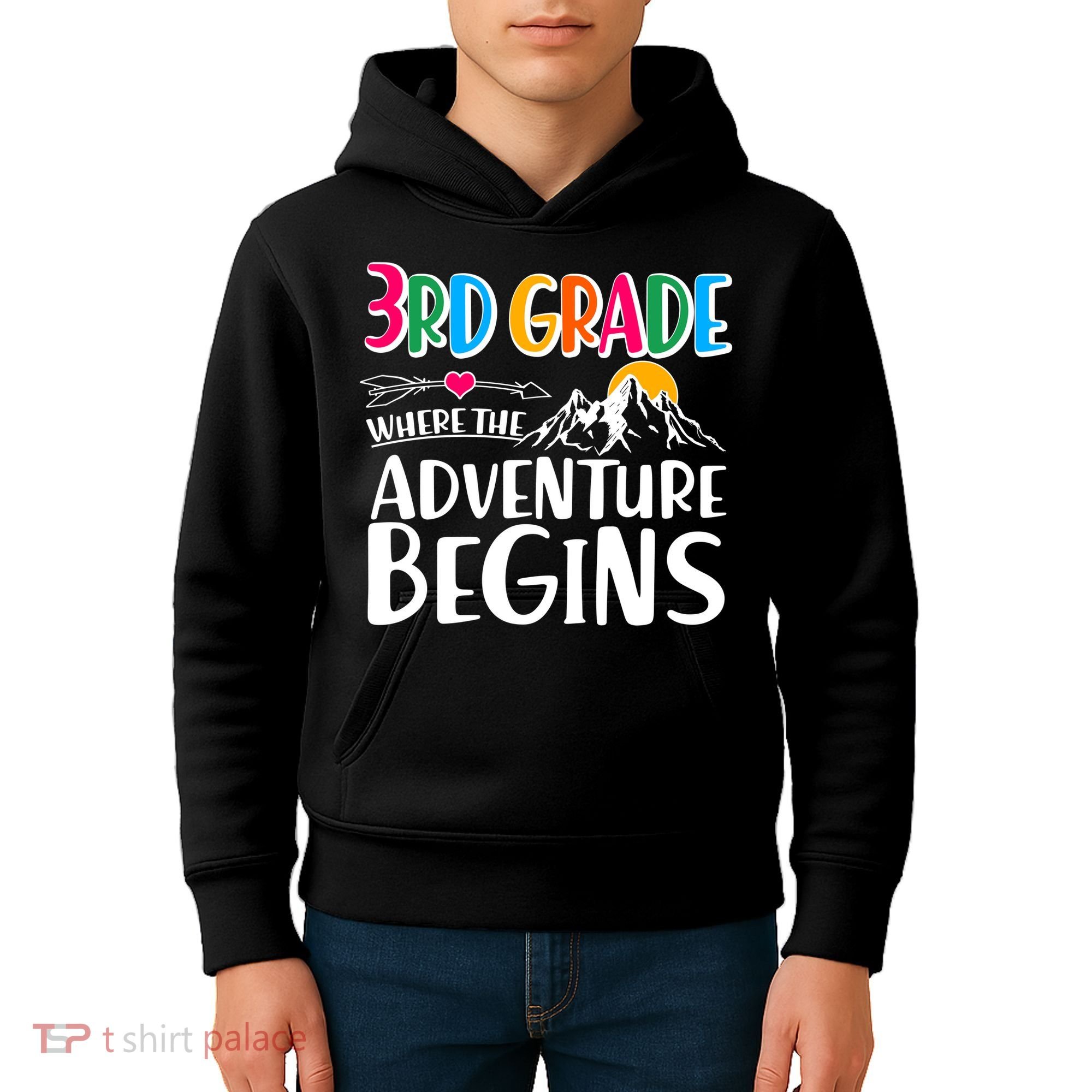 3rd Grade Where The Adventure Begins Kids Hoodie