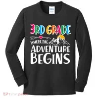3rd Grade Where The Adventure Begins Kids Long Sleeve Shirt thumb 0