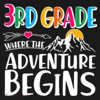 3rd Grade Where The Adventure Begins Kids Long Sleeve Shirt thumb 2