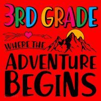 3rd Grade Where The Adventure Begins Santa Hat thumb 1