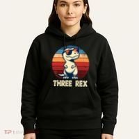 3 Rex Dinosaur 3rd Birthday Boy Girl Three Rex Birthday Hoodie thumb 5