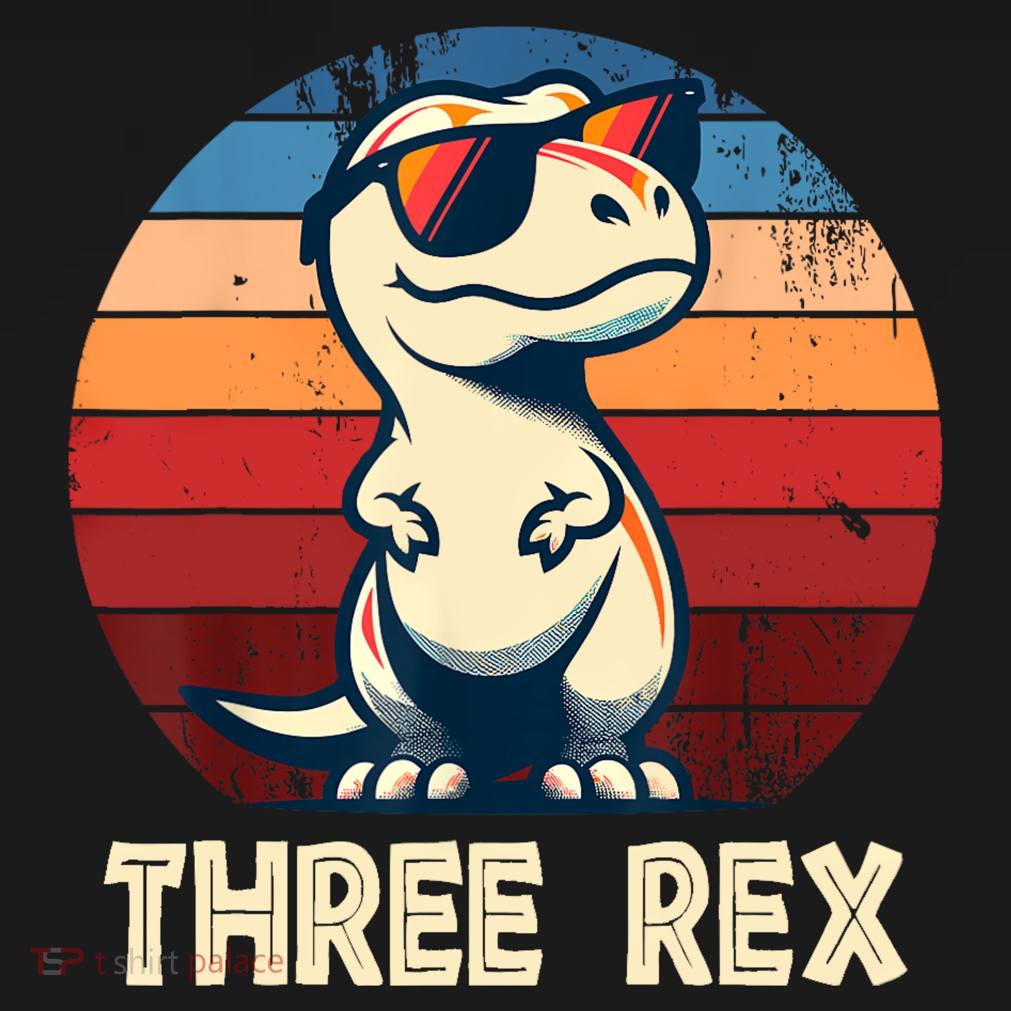 3 Rex Dinosaur 3rd Birthday Boy Girl Three Rex Birthday Long Sleeve Shirt