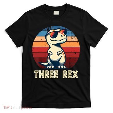 3 Rex Dinosaur 3rd Birthday Boy Girl Three Rex Birthday T-Shirt
