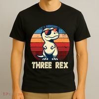 3 Rex Dinosaur 3rd Birthday Boy Girl Three Rex Birthday T-Shirt thumb 3