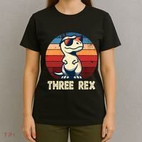 3 Rex Dinosaur 3rd Birthday Boy Girl Three Rex Birthday T-Shirt thumb 4