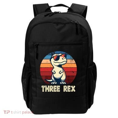 3 Rex Dinosaur 3rd Birthday Boy Girl Three Rex Birthday Backpack