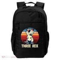 3 Rex Dinosaur 3rd Birthday Boy Girl Three Rex Birthday Backpack thumb 0