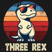3 Rex Dinosaur 3rd Birthday Boy Girl Three Rex Birthday Women's Hoodie thumb 2