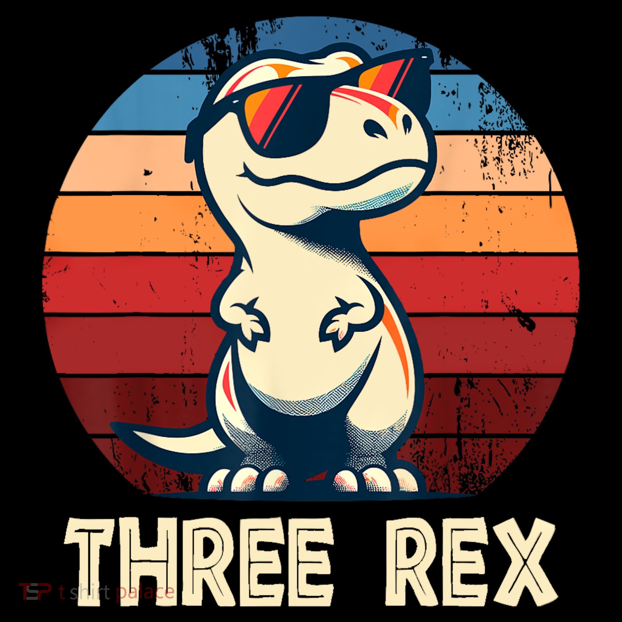 3 Rex Dinosaur 3rd Birthday Boy Girl Three Rex Birthday Women's Hoodie