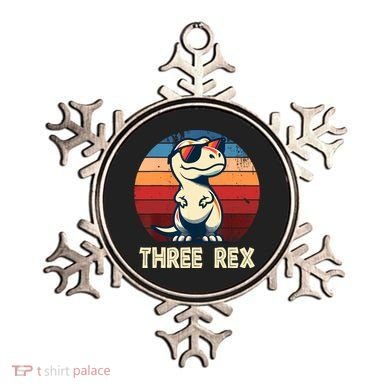 3 Rex Dinosaur 3rd Birthday Boy Girl Three Rex Birthday Ornament