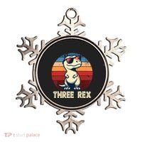 3 Rex Dinosaur 3rd Birthday Boy Girl Three Rex Birthday Ornament thumb 0