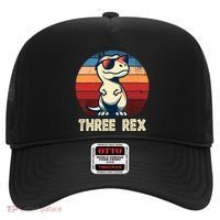 3 Rex Dinosaur 3rd Birthday Boy Girl Three Rex Birthday Hat thumb 0
