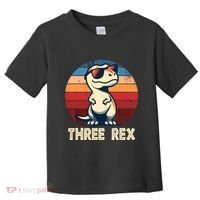 3 Rex Dinosaur 3rd Birthday Boy Girl Three Rex Birthday Toddler T-Shirt thumb 0