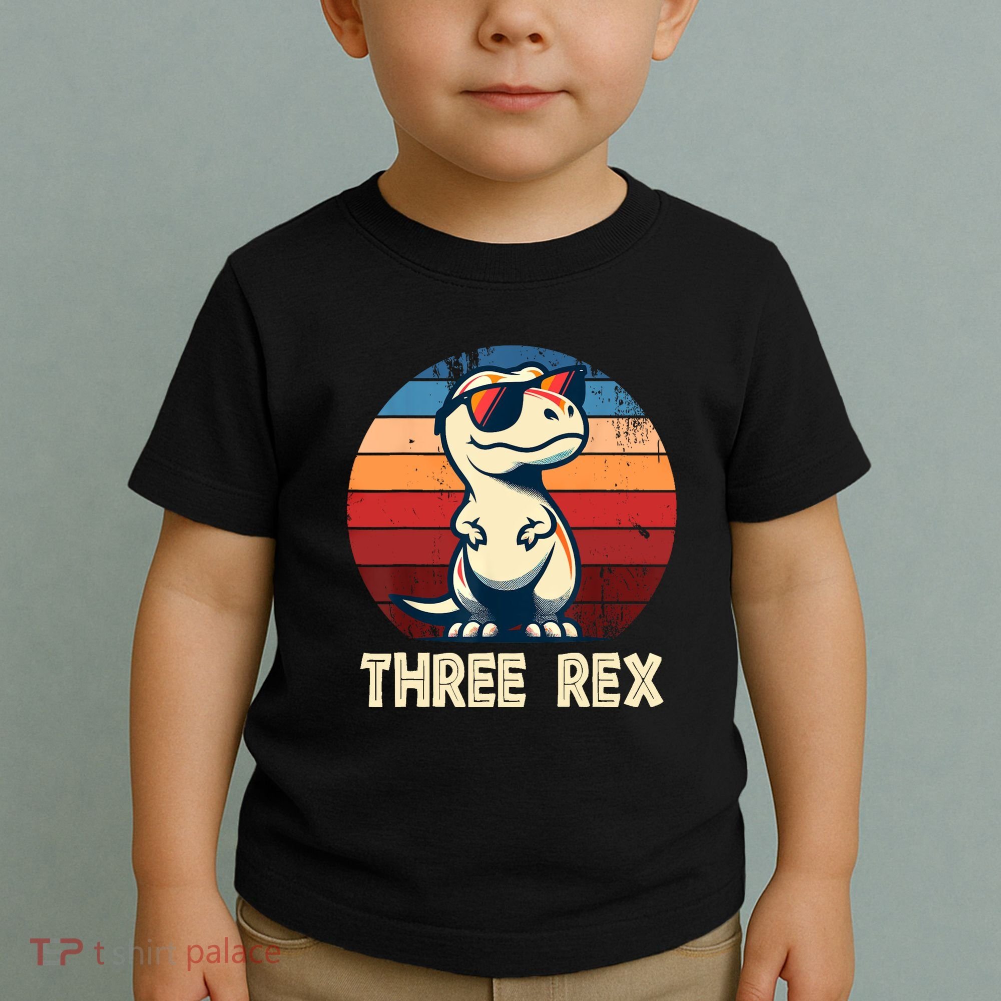 3 Rex Dinosaur 3rd Birthday Boy Girl Three Rex Birthday Toddler T-Shirt
