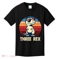 3 Rex Dinosaur 3rd Birthday Boy Girl Three Rex Birthday Kids T-Shirt thumb 0