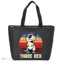 3 Rex Dinosaur 3rd Birthday Boy Girl Three Rex Birthday Tote Bag thumb 0