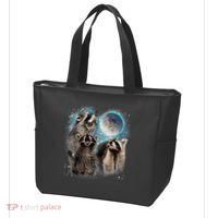 3 Racoon Moon Howling Raccoon Head Funny Tote Bag thumb 3