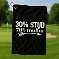 30% Stud 70% Muffin Golf Towel thumb 1