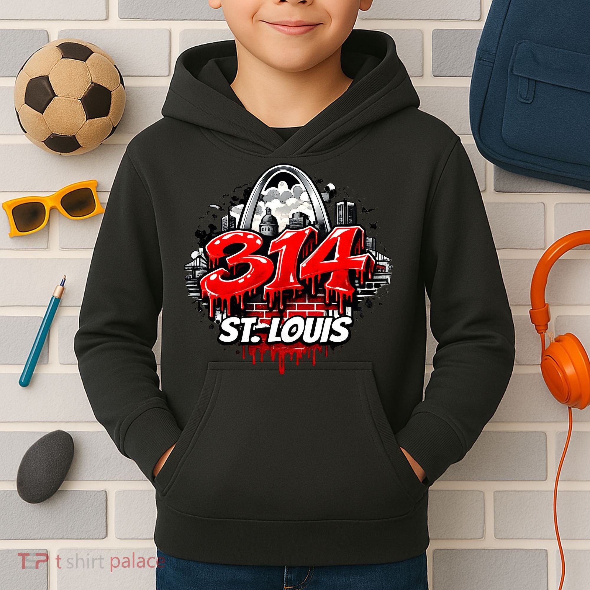 314 St. Louis Skyline Kids Hoodie