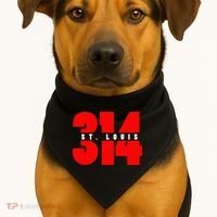 314 St. Louis Area Code Missouri USA-Made Doggie Bandana thumb 1