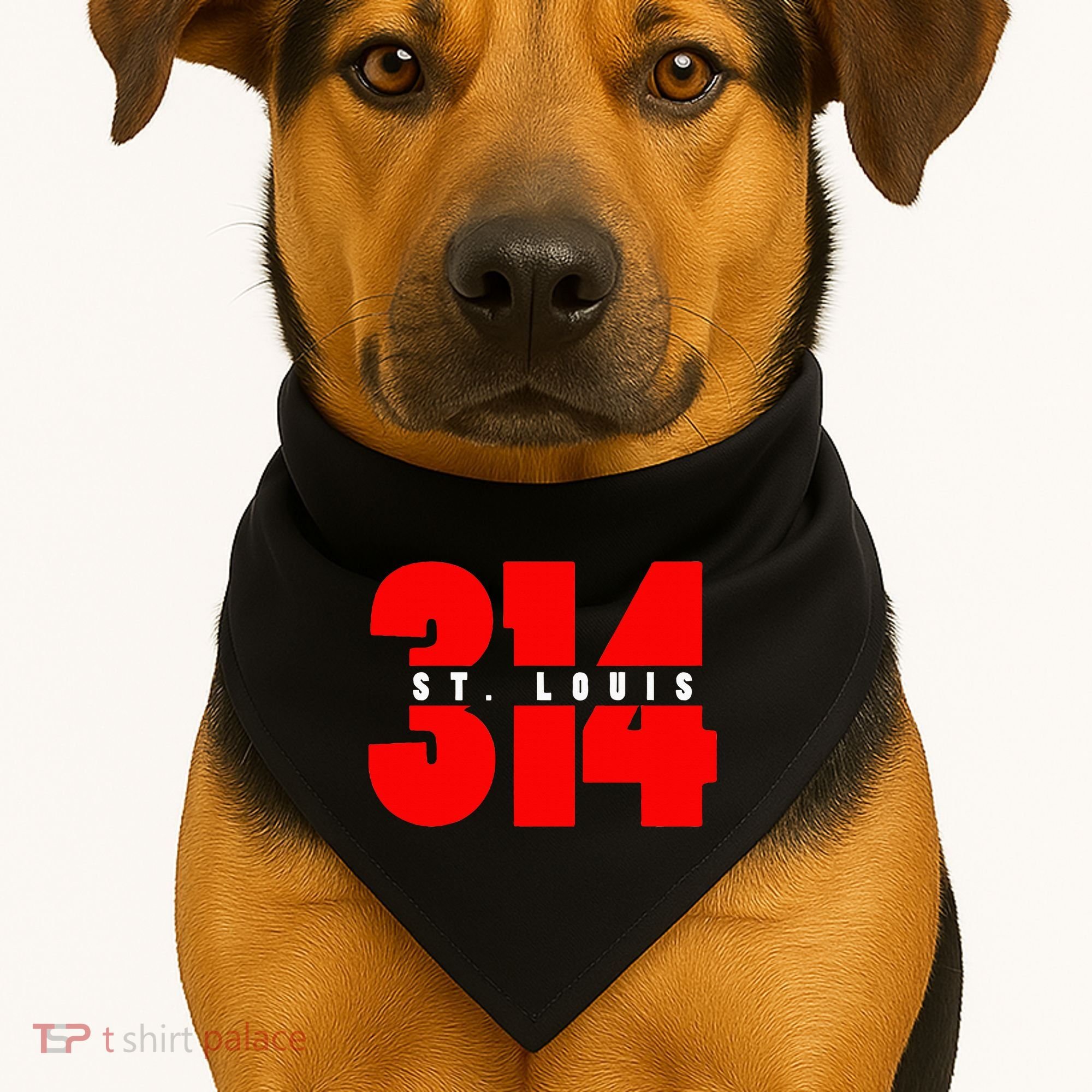 314 St. Louis Area Code Missouri USA-Made Doggie Bandana