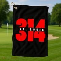 314 St. Louis Area Code Missouri Golf Towel thumb 1