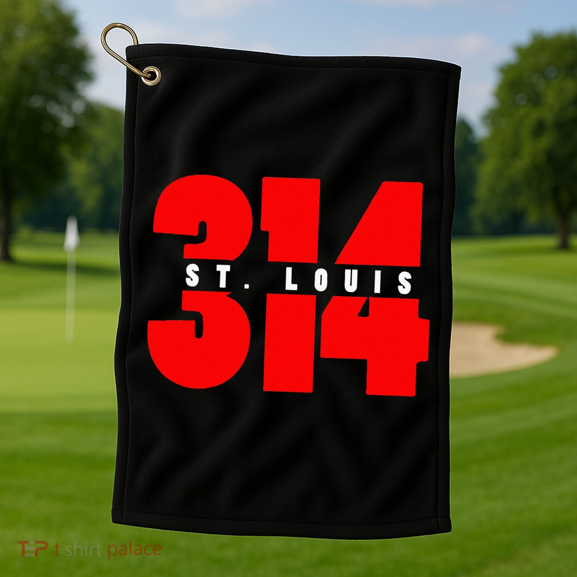 314 St. Louis Area Code Missouri Golf Towel