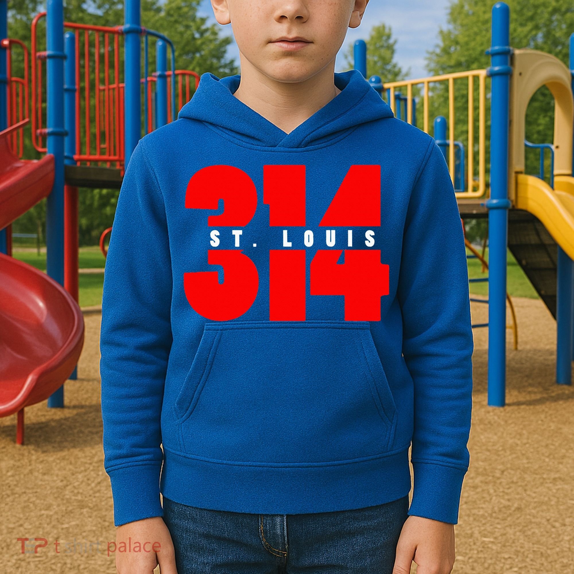 314 St. Louis Area Code Missouri Kids Hoodie