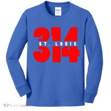 314 St. Louis Area Code Missouri Kids Long Sleeve Shirt