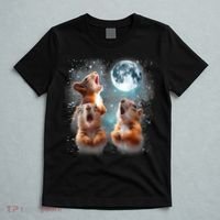 3 Squirrel Moon Howling Squirrel Head Funny T-Shirt thumb 5