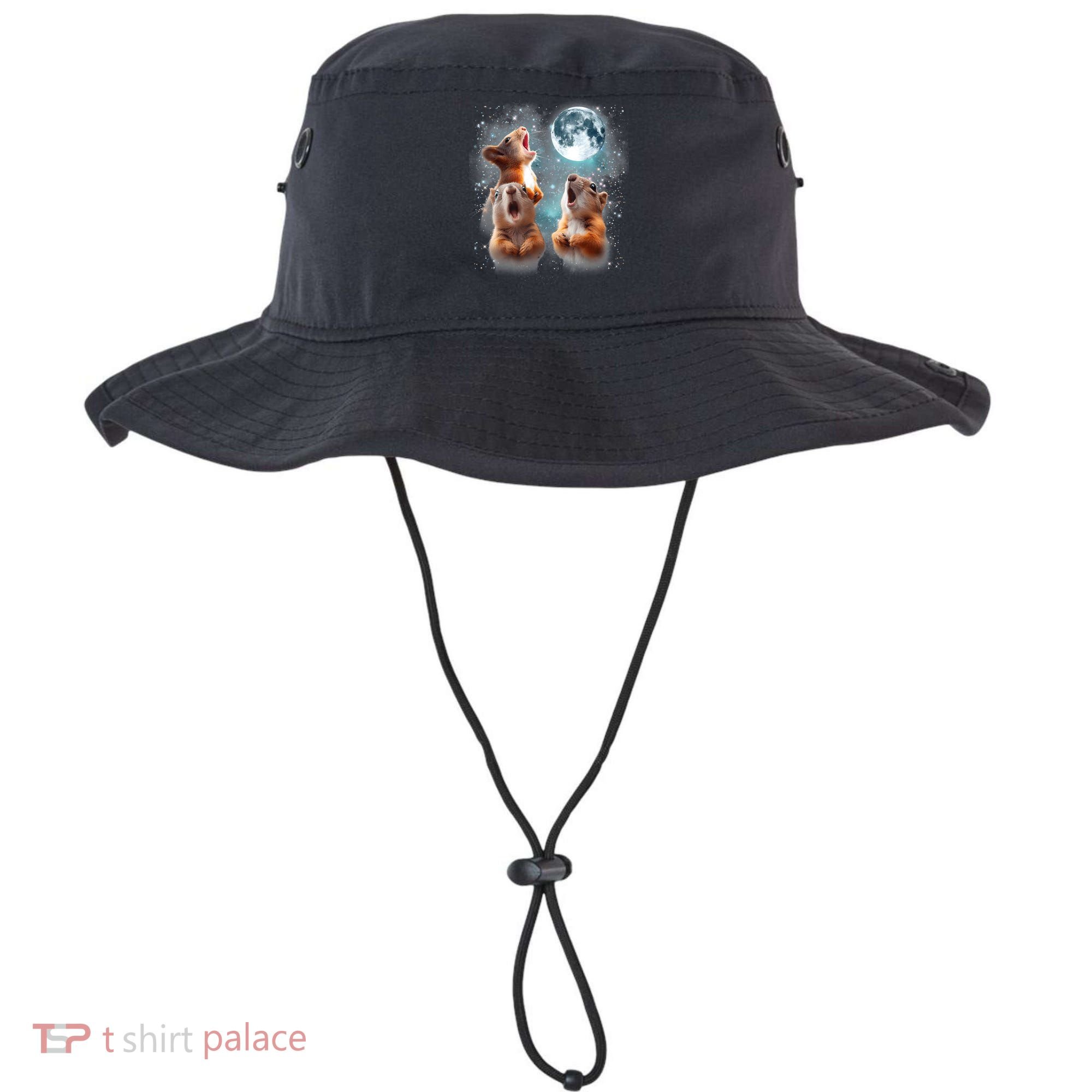 3 Squirrel Moon Howling Squirrel Head Funny Bucket Hat