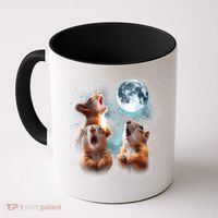 3 Squirrel Moon Howling Squirrel Head Funny Coffee Mug thumb 0