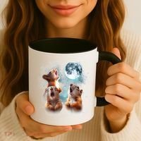 3 Squirrel Moon Howling Squirrel Head Funny Coffee Mug thumb 3