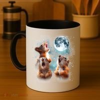 3 Squirrel Moon Howling Squirrel Head Funny Coffee Mug thumb 4
