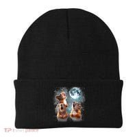 3 Squirrel Moon Howling Squirrel Head Funny Beanie thumb 0
