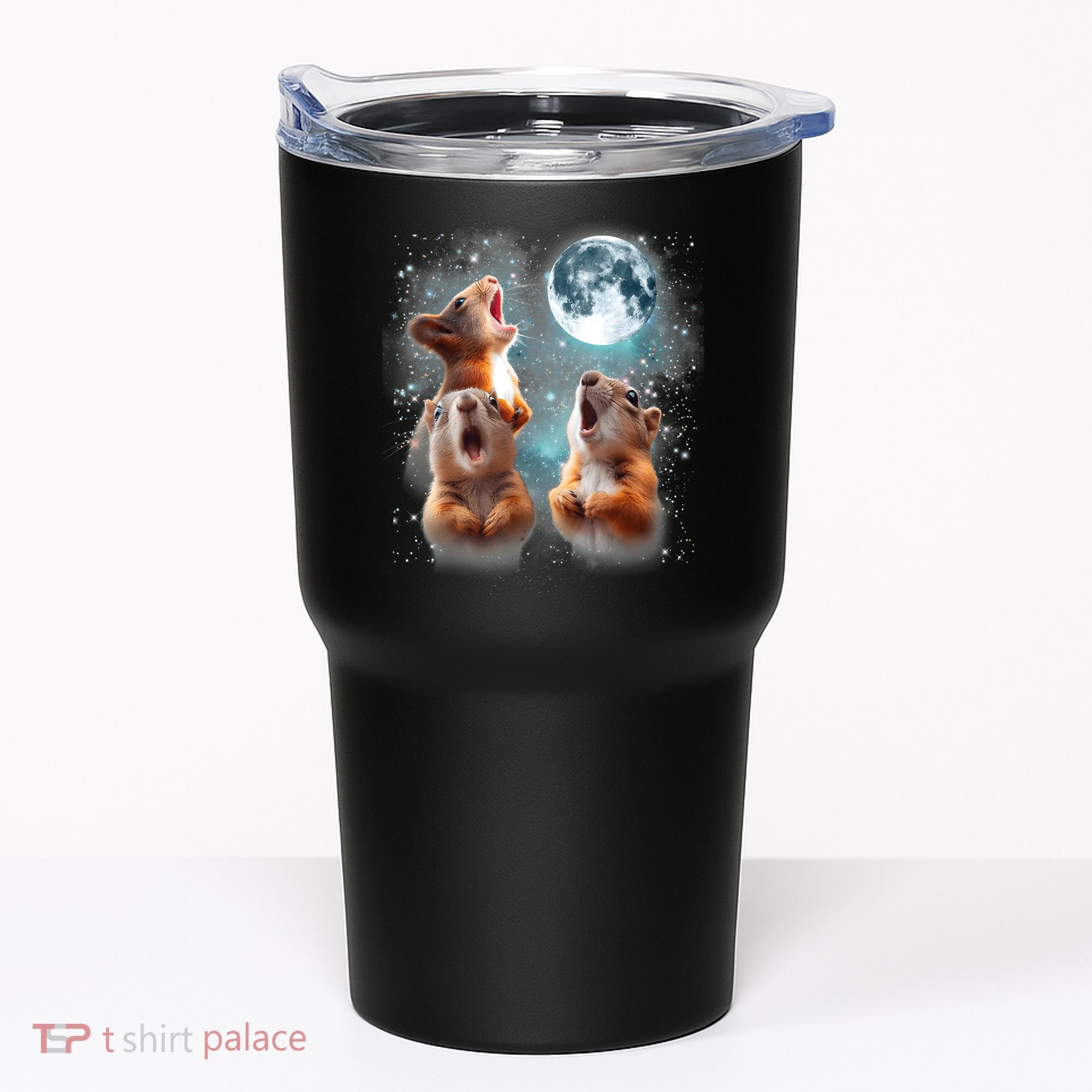 3 Squirrel Moon Howling Squirrel Head Funny Tumbler